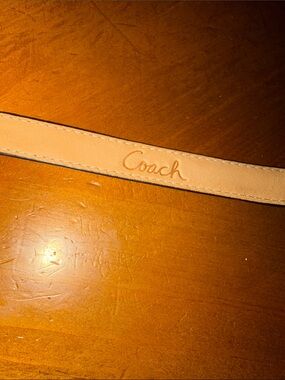 Coach Black Leather Strap Bracelet with Silver Oval Turnlock